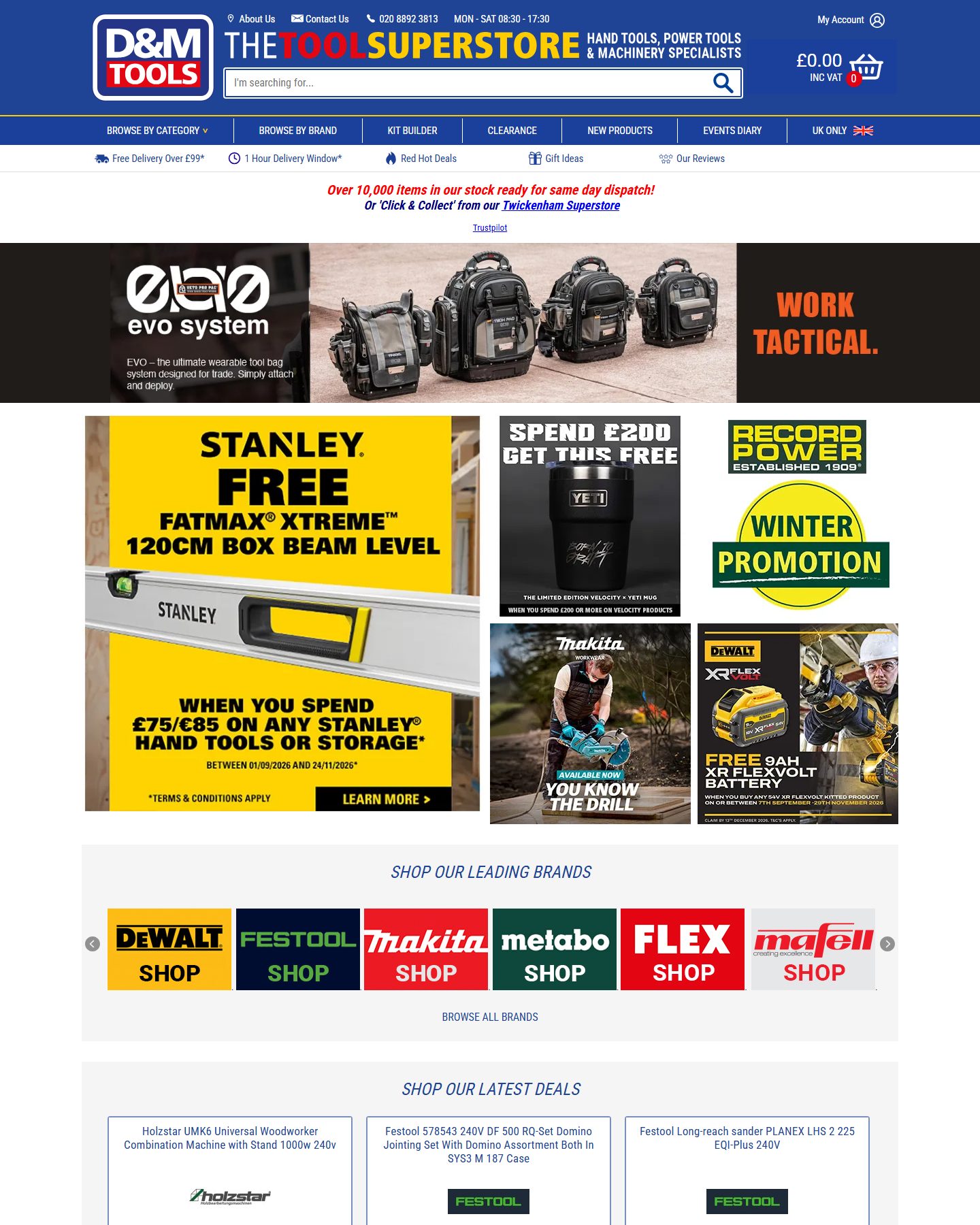 D&M Tools website