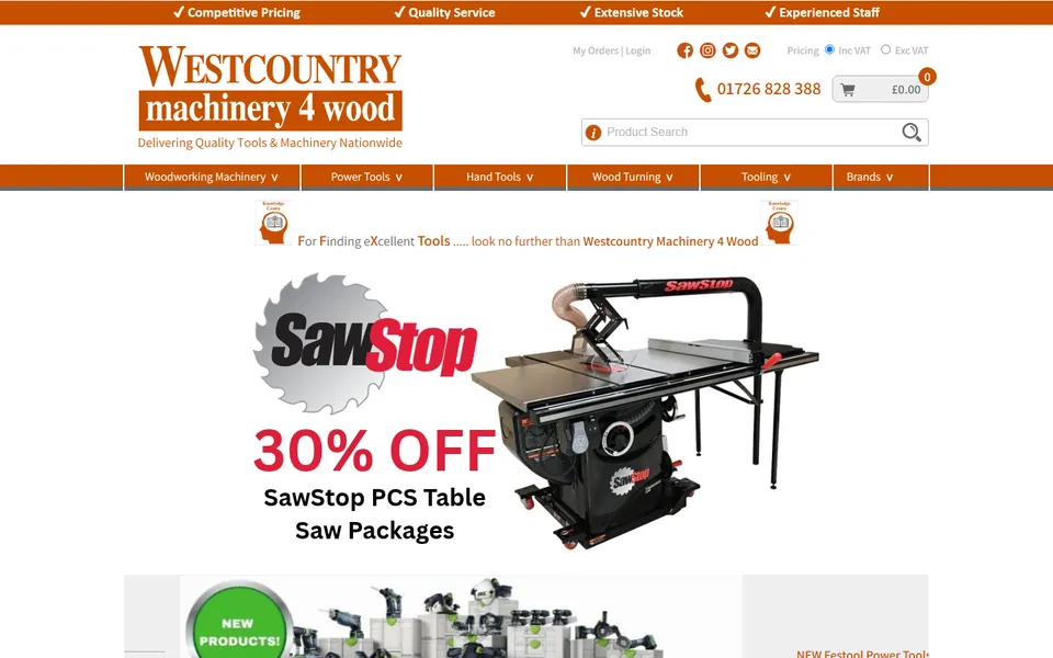 Westcountry Machinery 4 Wood website